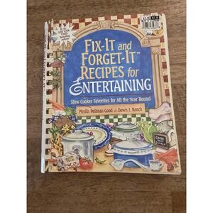 Fix-It and Forget-It Recipes for Entertaining Slow Cooker Cookbook Spiral Bound